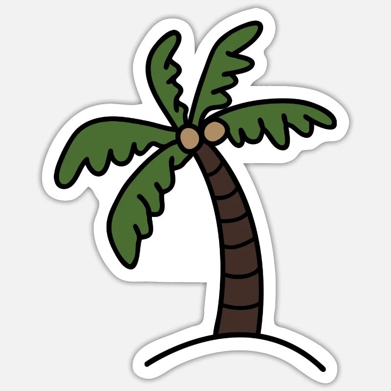 Palm tree Sticker size S (10 x 10 cm)