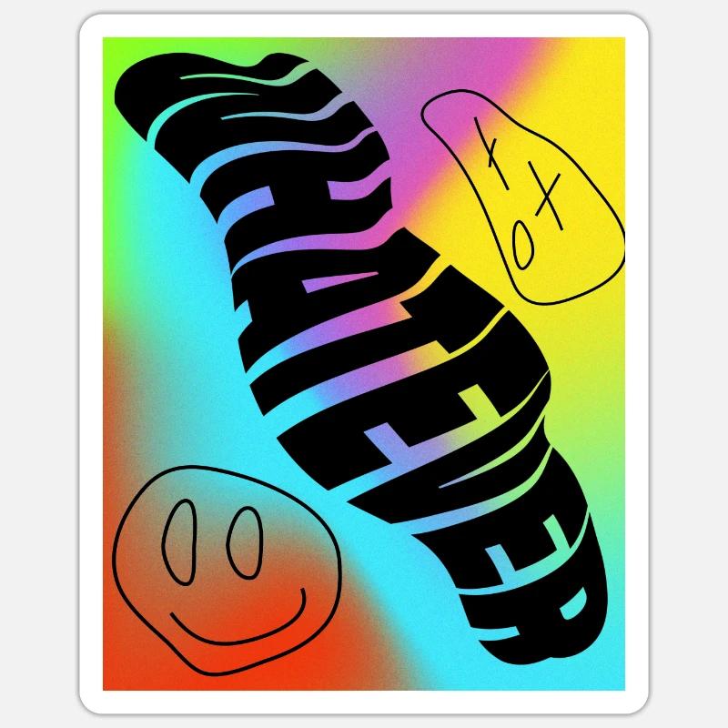 Whatever - Sticker size S (10 x 10 cm) - white matte