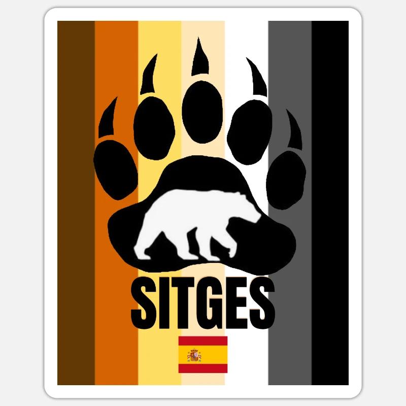 Sitges Bear Week - Sticker size S (10 x 10 cm) - white matte