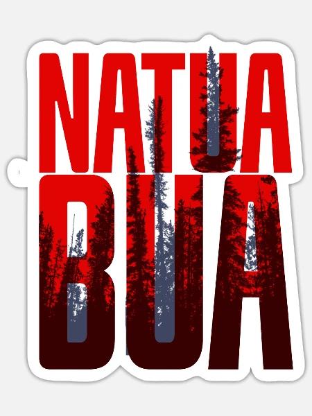 Natua Bua - Sticker Größe S (10 x 10 cm) - Mattweiß