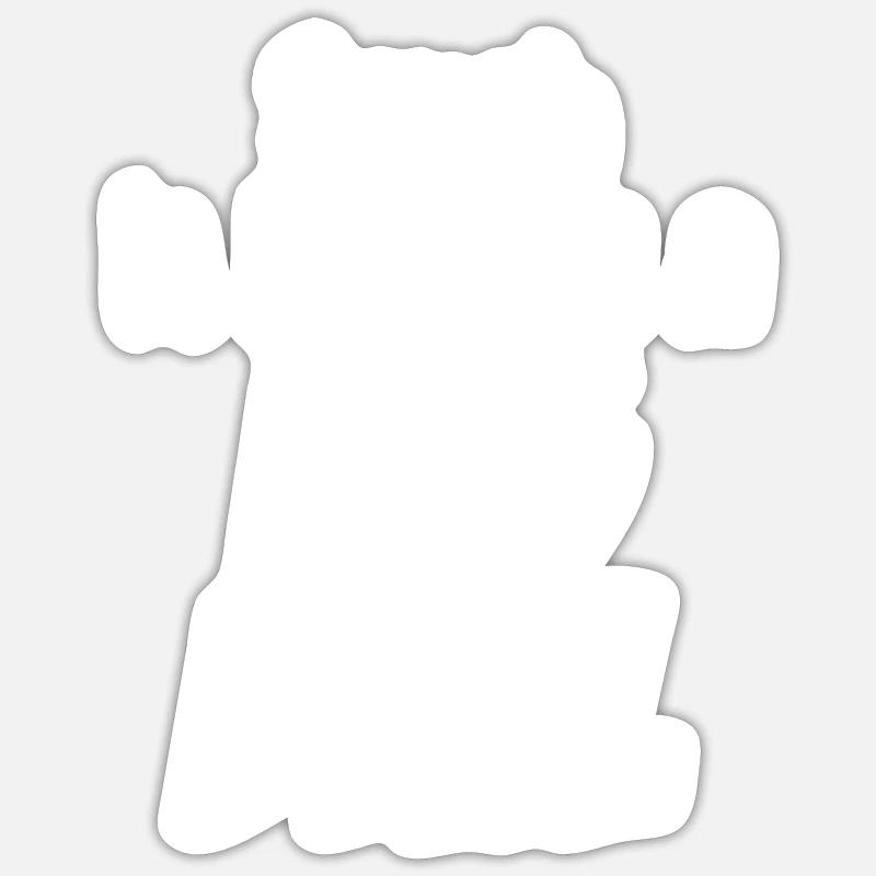 Sarah est un peu une grosse affaire - Sticker taille S (10 x 10 cm) - blanc mat