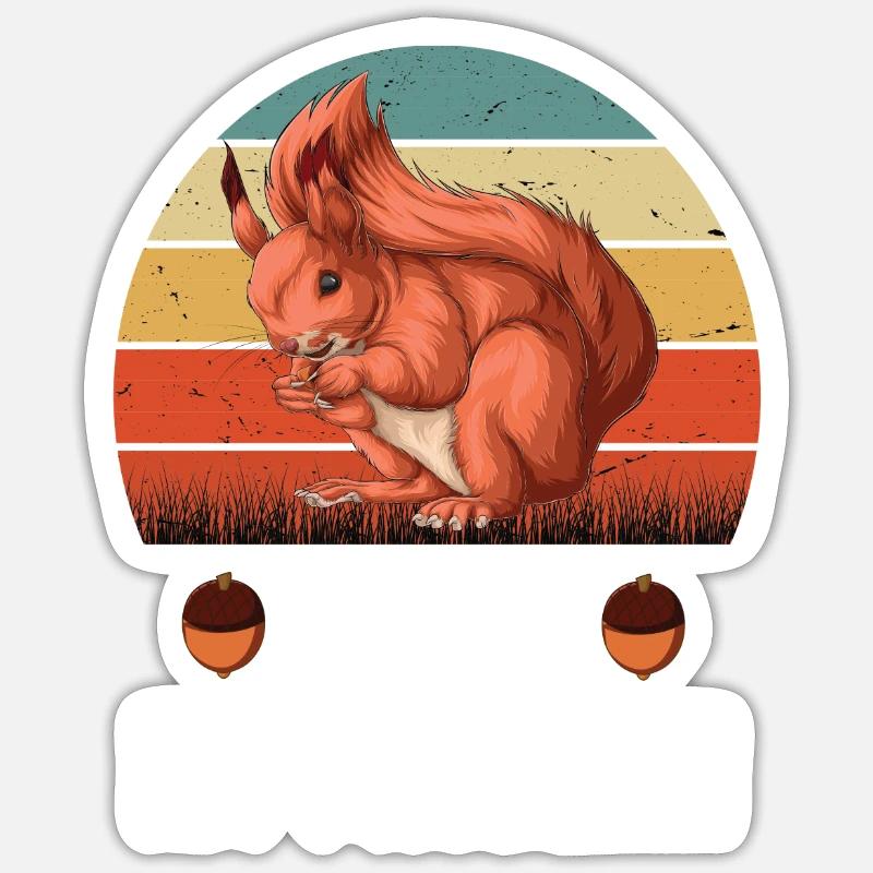 Nut My Problem Eichhörnchen Eichhorn Nager Nuss Sticker Größe S (10 x 10 cm)