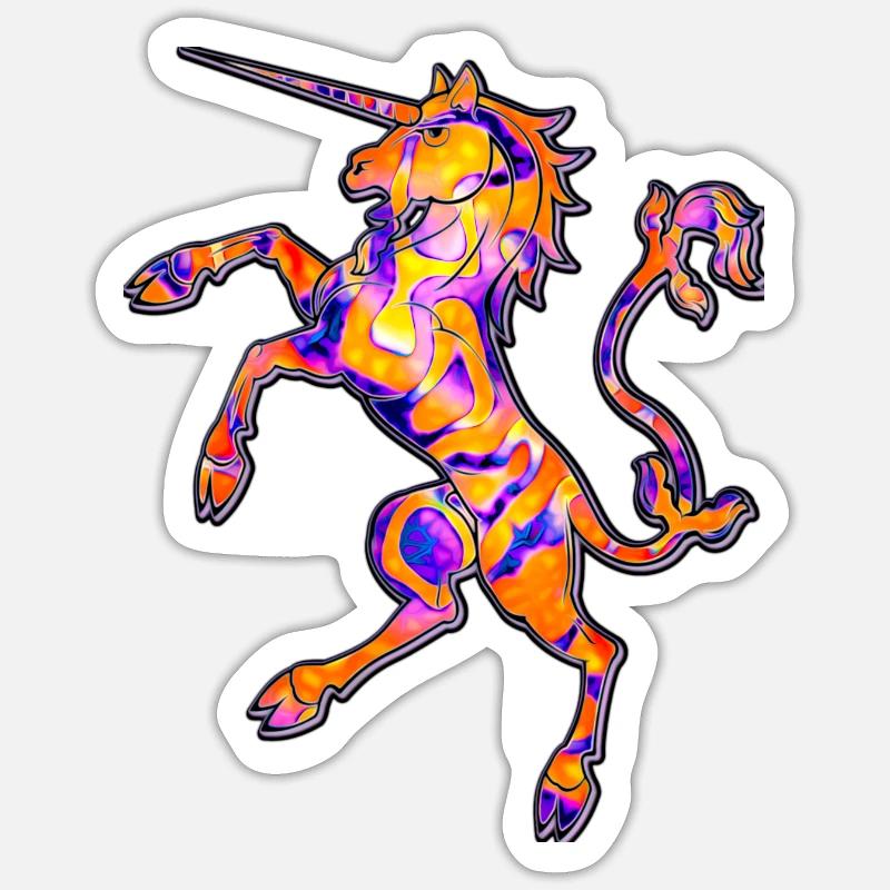 Einhorn Nr. 3 - Design B Sticker Größe S (10 x 10 cm)