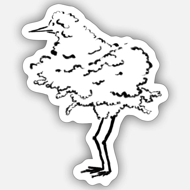Vogel Baum Sticker Größe S (10 x 10 cm)