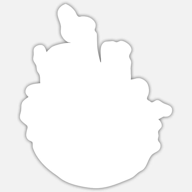 Oiseau - Sticker taille S (10 x 10 cm) - blanc mat