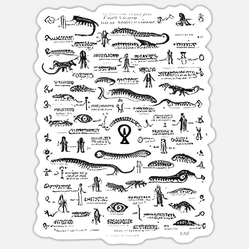 Alien Notebook Sticker size S (10 x 10 cm)