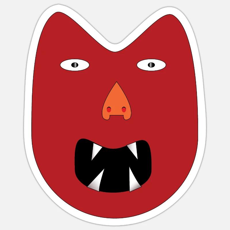 Vampire monstre - Sticker taille S (10 x 10 cm) - blanc mat