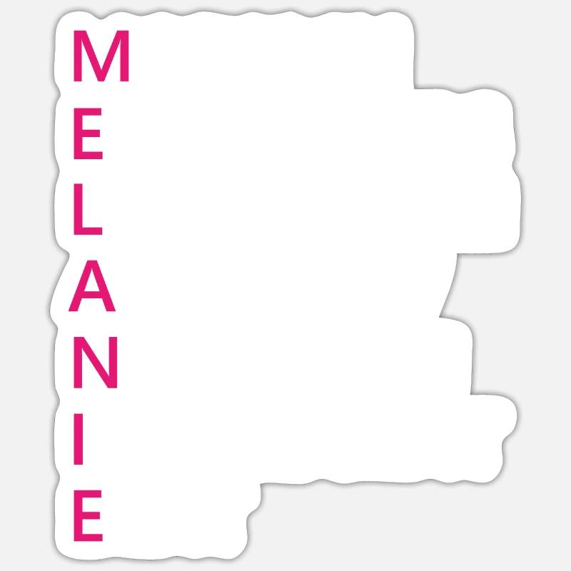 Melanie Name Geschenk - Sticker Größe S (10 x 10 cm) - Mattweiß