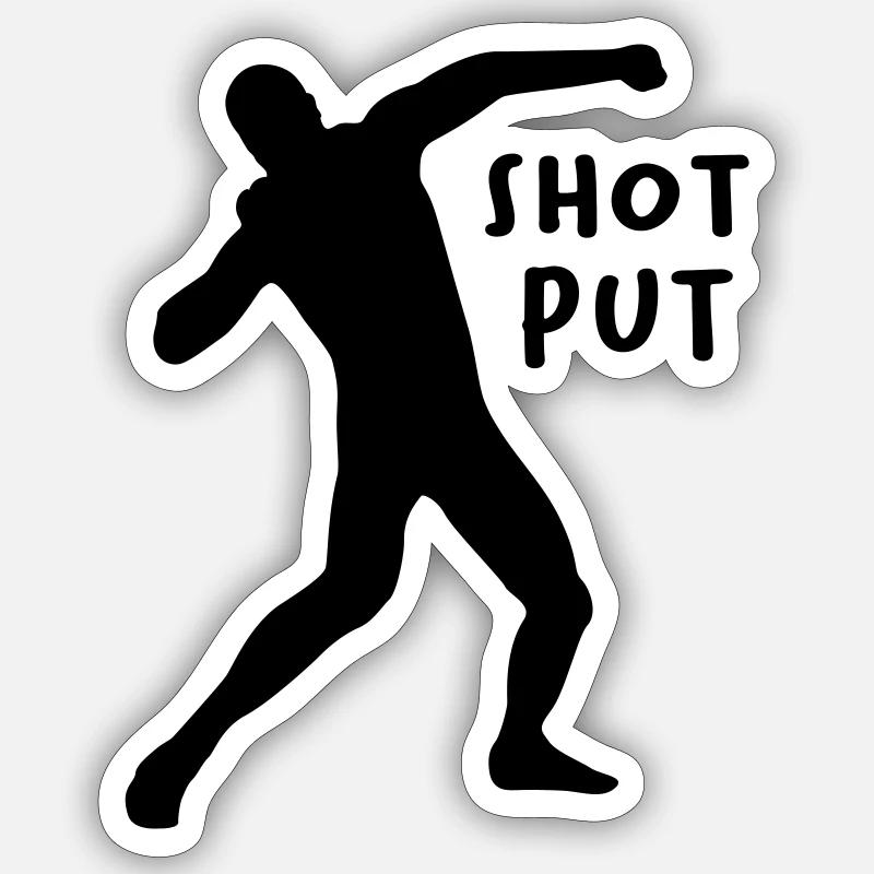 Lancer du poids Sticker taille S (10 x 10 cm)