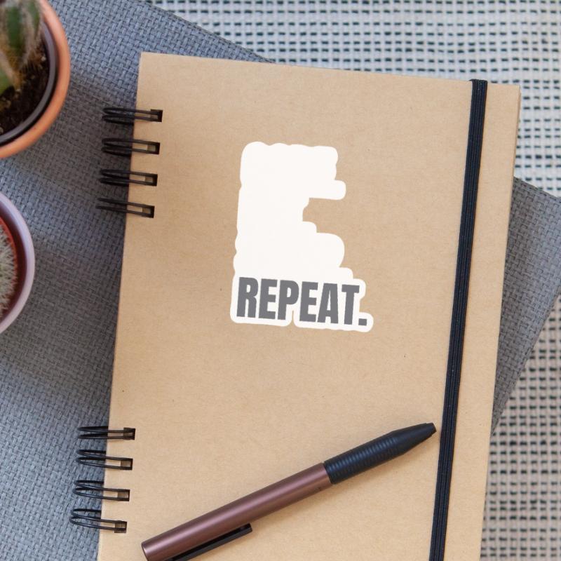 Code eat sleep repeat - Programmeur Shirt Coding Sticker taille S (10 x 10 cm)