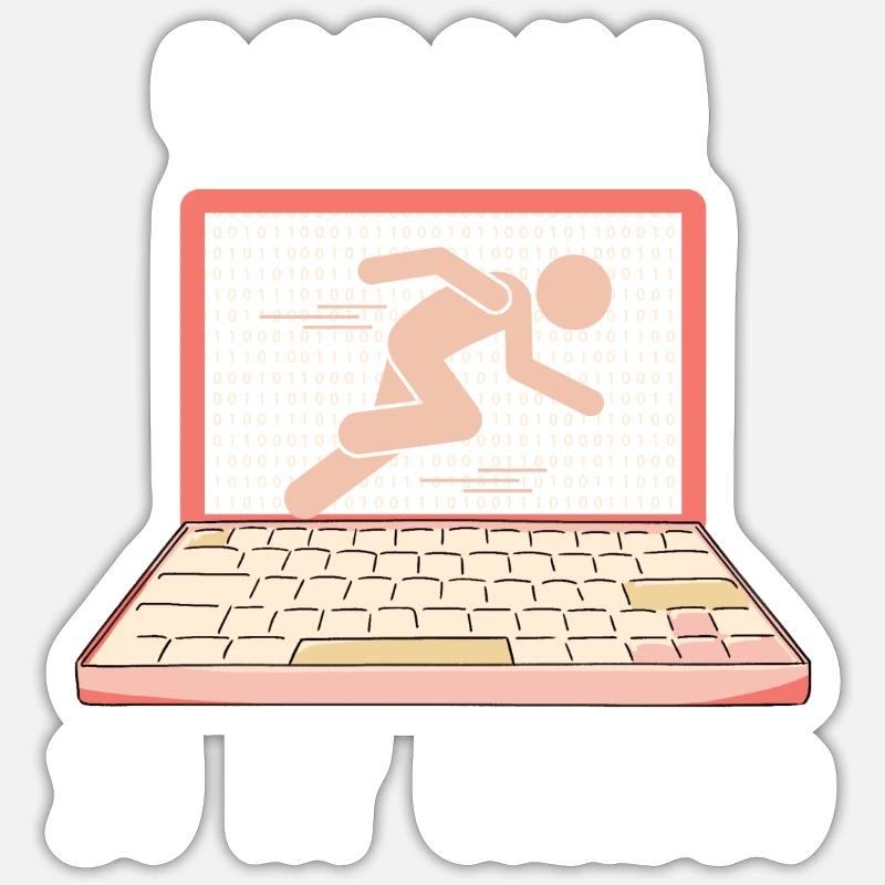 Coding is my cardio shirt for software developers Sticker size S (10 x 10 cm)