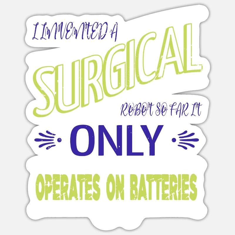 funny gift artificial awesome - Sticker Größe S (10 x 10 cm) - Mattweiß