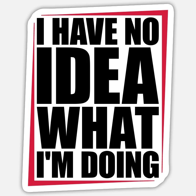 Aucune idée - Sticker taille S (10 x 10 cm) - blanc mat
