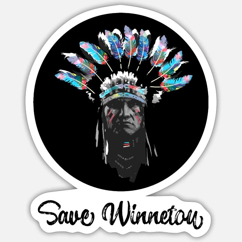 save winnetou,winnetou,indians,graffiti,circle, Sticker size S (10 x 10 cm)