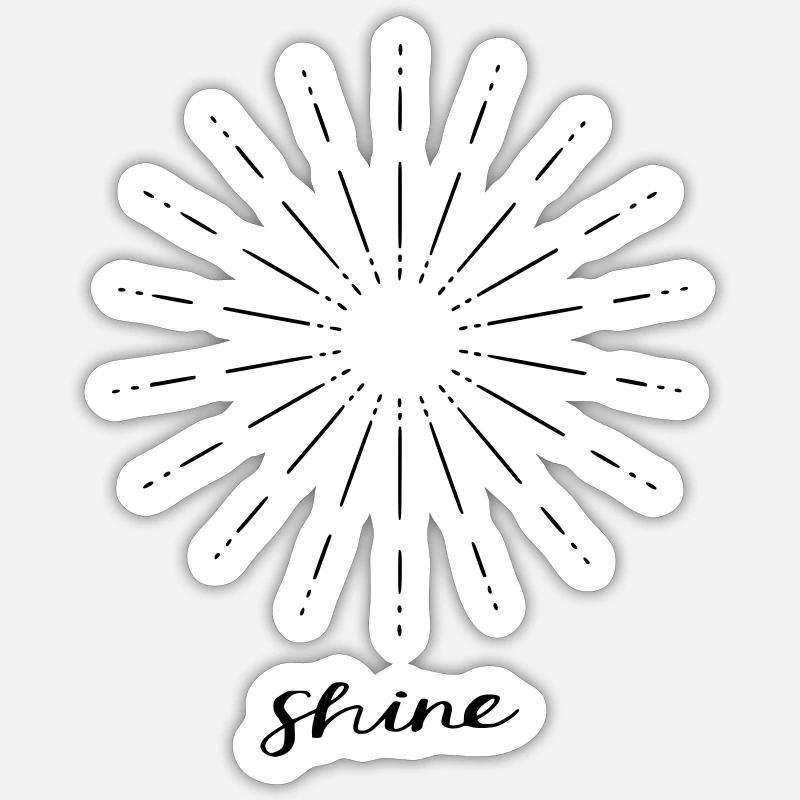 Shine - Sticker Größe S (10 x 10 cm) - Mattweiß