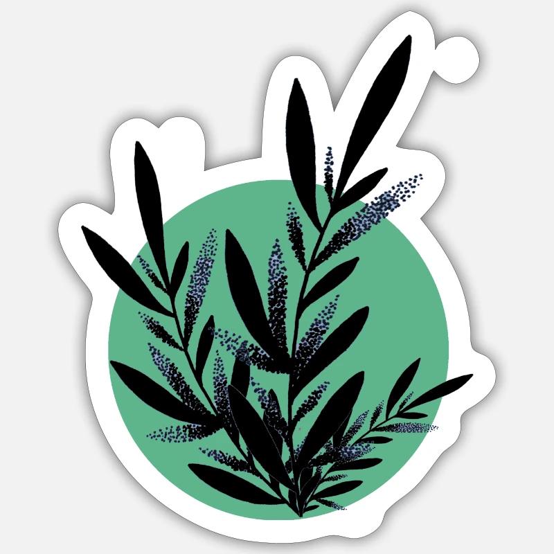 Conception d’anime végétal - Sticker taille S (10 x 10 cm) - blanc mat
