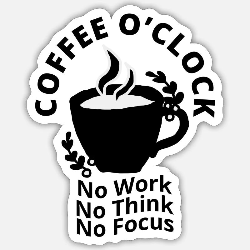 Coffee - Sticker Größe S (10 x 10 cm) - Mattweiß