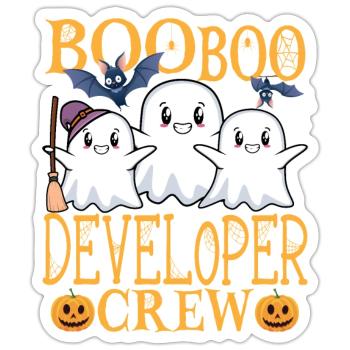 Développeur de logiciels Développeur Informaticien Codeur - Sticker taille S (10 x 10 cm) - blanc mat - Devant
