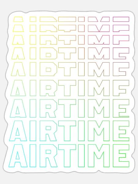 airtime textblock hollow rainbow - Sticker Größe S (10 x 10 cm) - Mattweiß