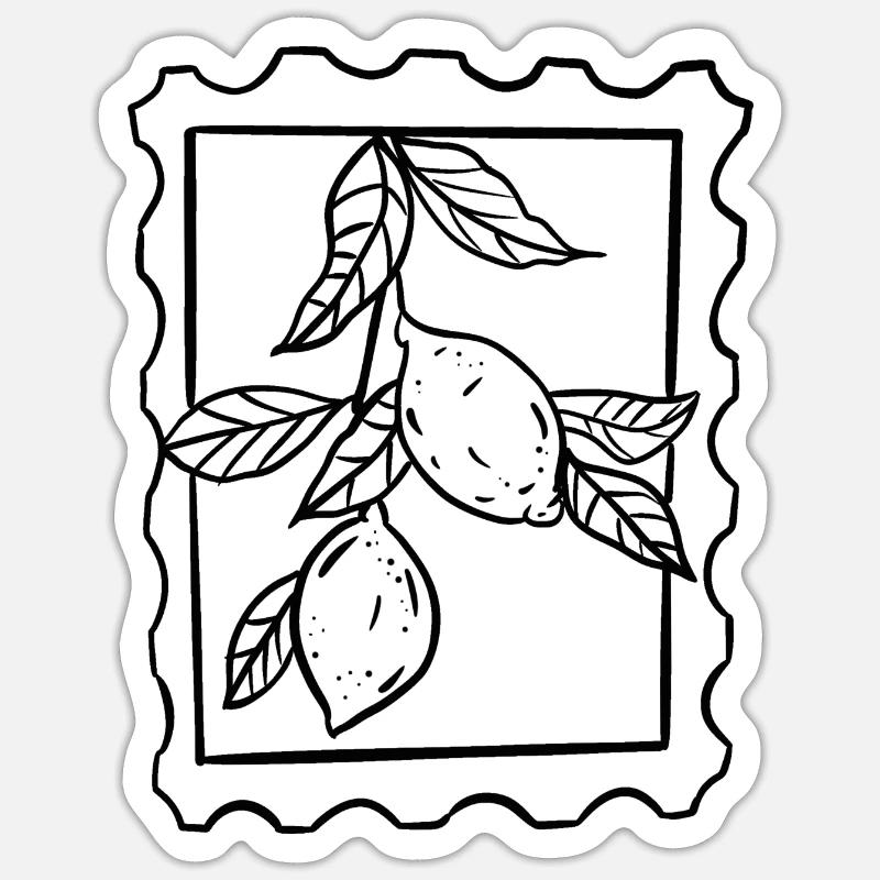 Timbre - Sticker taille S (10 x 10 cm) - blanc mat
