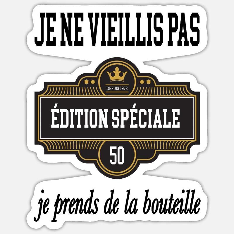 Edition spéciale 50ans - Sticker taille S (10 x 10 cm) - blanc mat