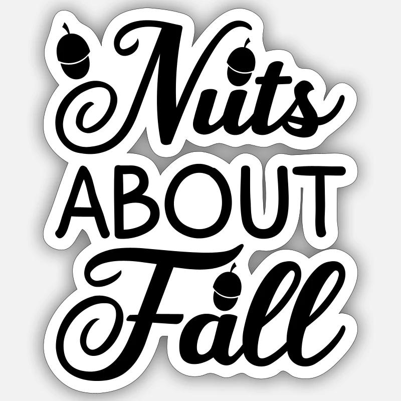 21 noix sur l’automne - Sticker taille S (10 x 10 cm) - blanc mat