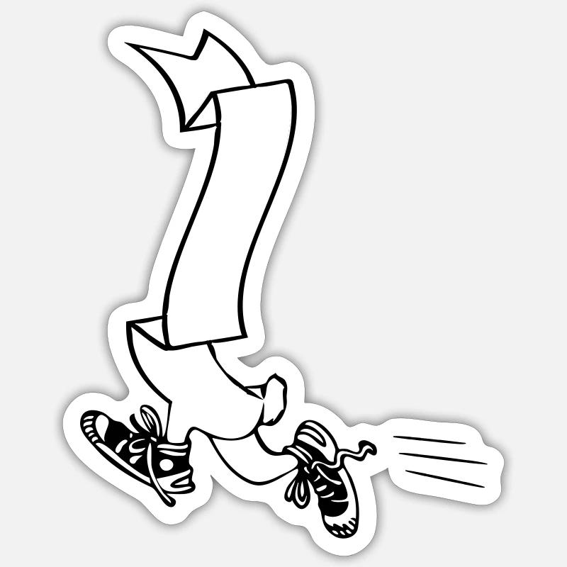 Banner Men | Vector-Graphic - Sticker Größe S (10 x 10 cm) - Mattweiß