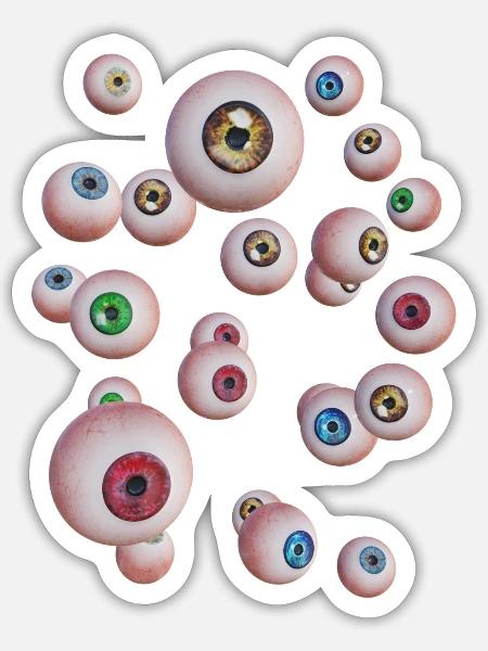 eyes - Sticker Größe S (10 x 10 cm) - Mattweiß