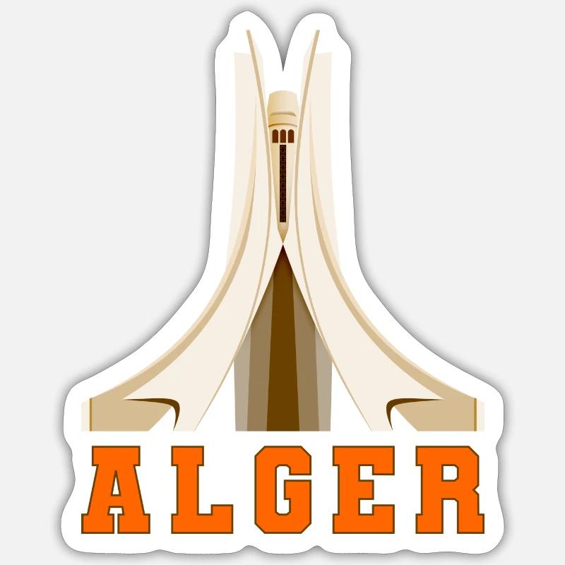 Algiers - Sticker size S (10 x 10 cm) - white matte
