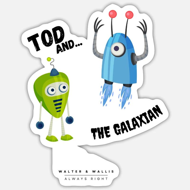 Walter & Wallis - Manga 4 - Sticker taille S (10 x 10 cm) - blanc mat