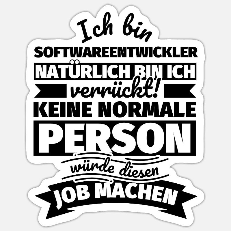 Softwareentwickler Geschenke Sticker Größe S (10 x 10 cm)