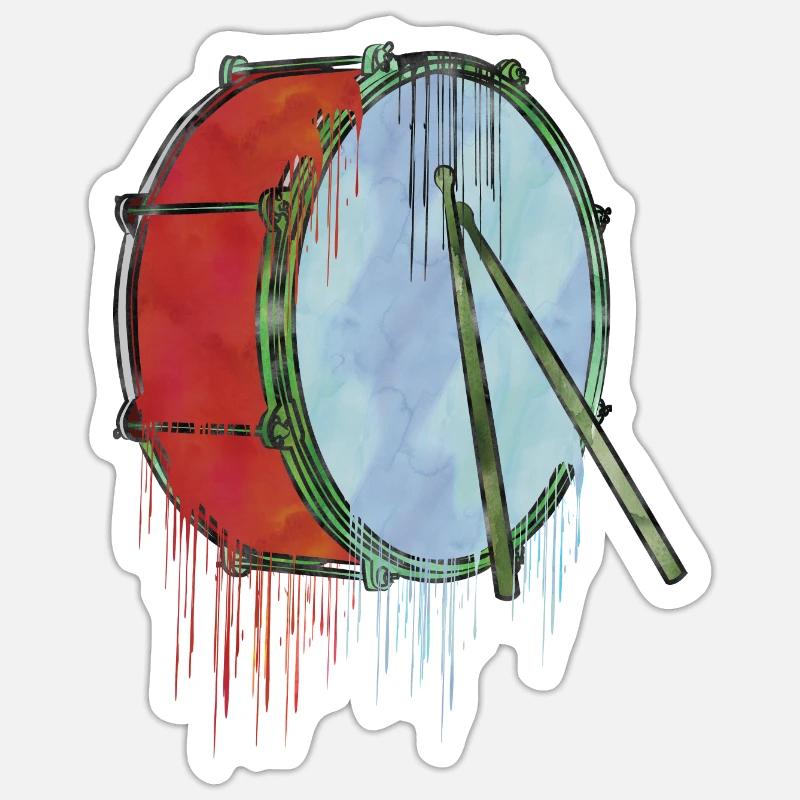 drum ink Sticker size S (10 x 10 cm)