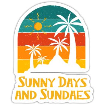 Sunny Days and Sundaes Summer Food Tropical - Sticker size S (10 x 10 cm) - white matte - Front