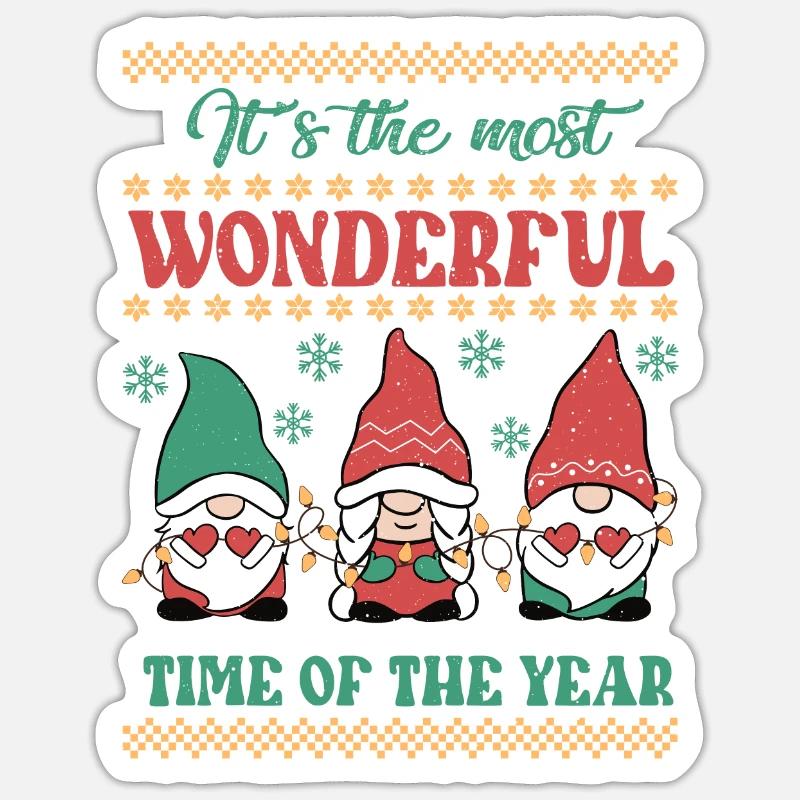 Joyeux Noël, Noël, Pull moche, Noël Sticker taille S (10 x 10 cm)