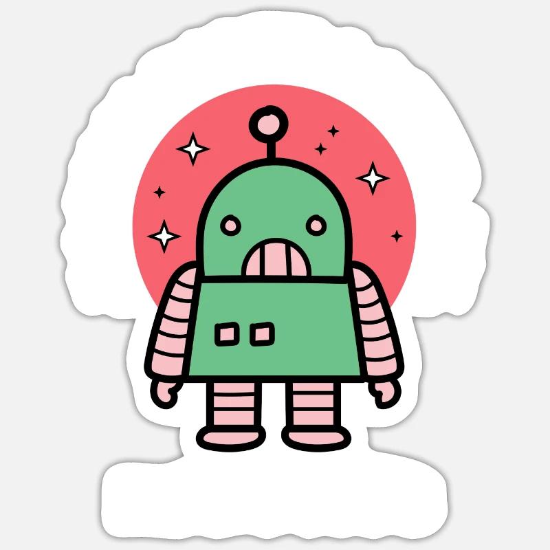 Distracted by Robots Student Robotic Engineering Sticker size S (10 x 10 cm)