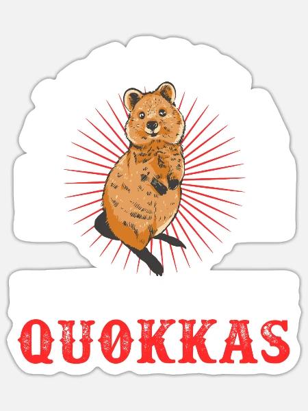 Quokka denken an mich Beuteltier Quokka - Sticker Größe S (10 x 10 cm) - Mattweiß
