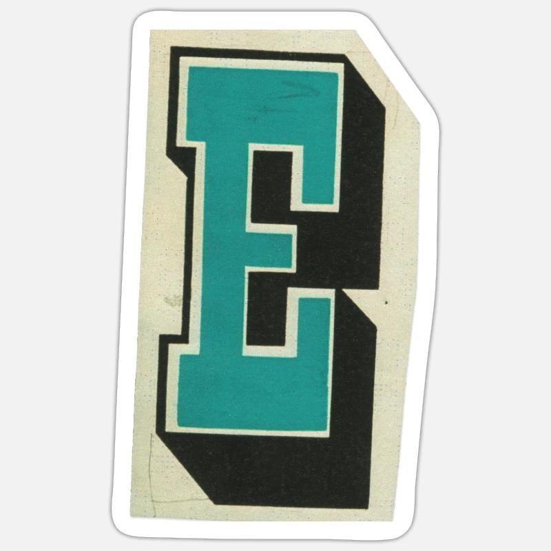 Buchstabe E Sticker Größe S (10 x 10 cm)