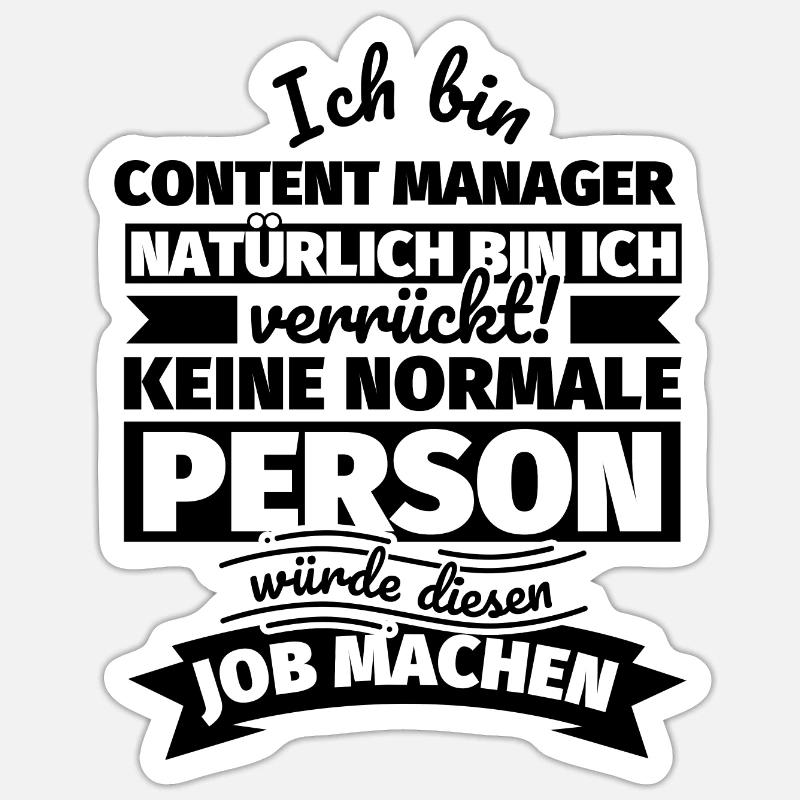 Content Manager Geschenke - Sticker Größe S (10 x 10 cm) - Mattweiß