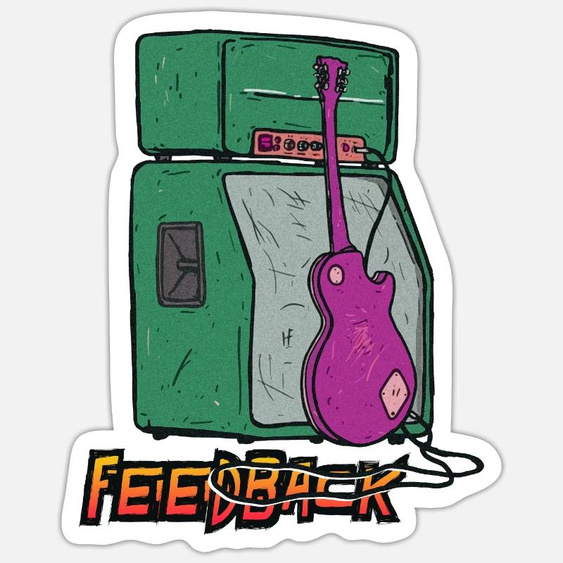 Sound Feedback Graphic - Sticker size S (10 x 10 cm) - white matte