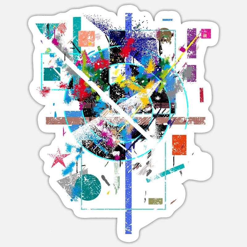 Abstract - Sticker size S (10 x 10 cm) - white matte