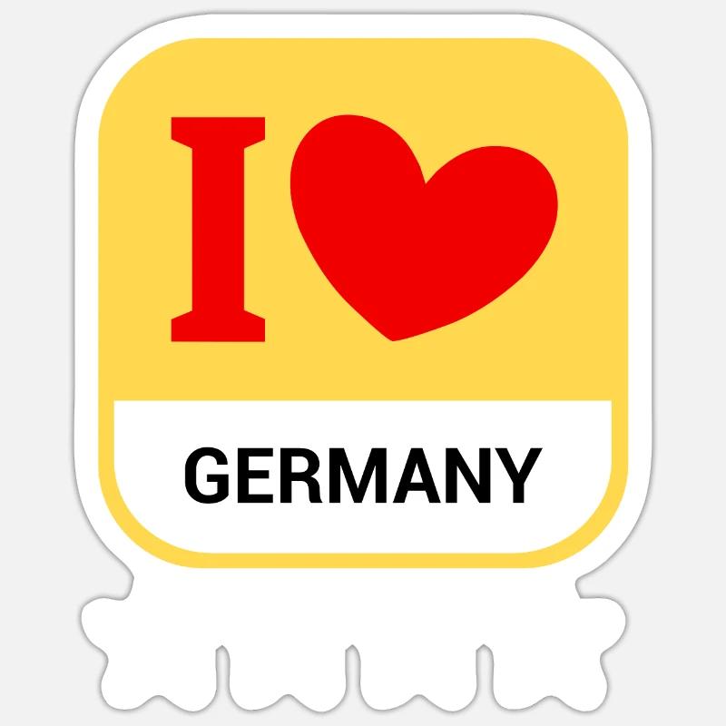 Germany - Sticker size S (10 x 10 cm) - white matte