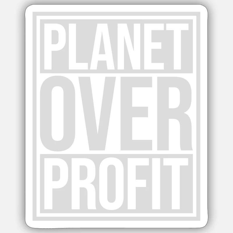 Planète sur le devis de profit Sticker taille S (10 x 10 cm)