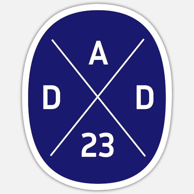 Best Dad 2023 - Sticker Größe S (10 x 10 cm) - Mattweiß