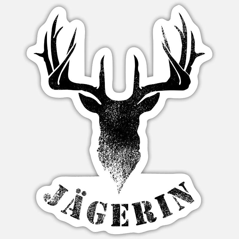 Jägerin Sticker Größe S (10 x 10 cm)