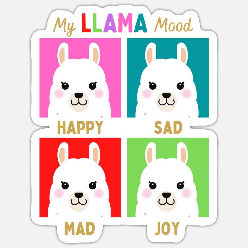 Mon humeur de lama Sticker taille S (10 x 10 cm)