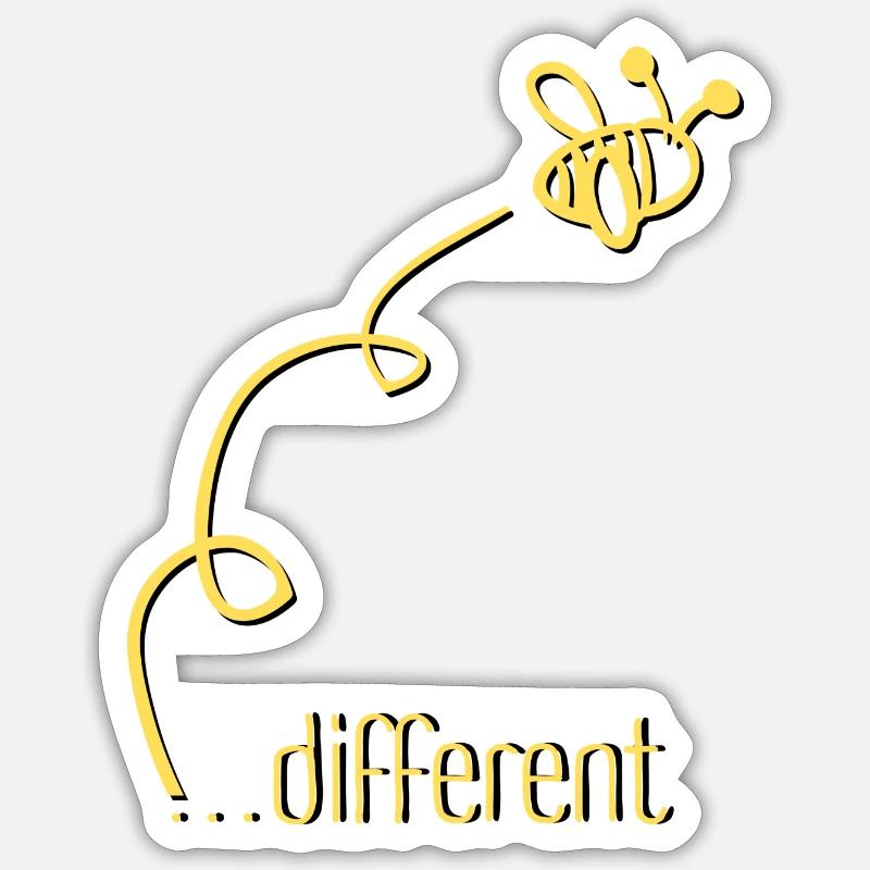 Bee Different - Be different! Statement Design Sticker size S (10 x 10 cm)