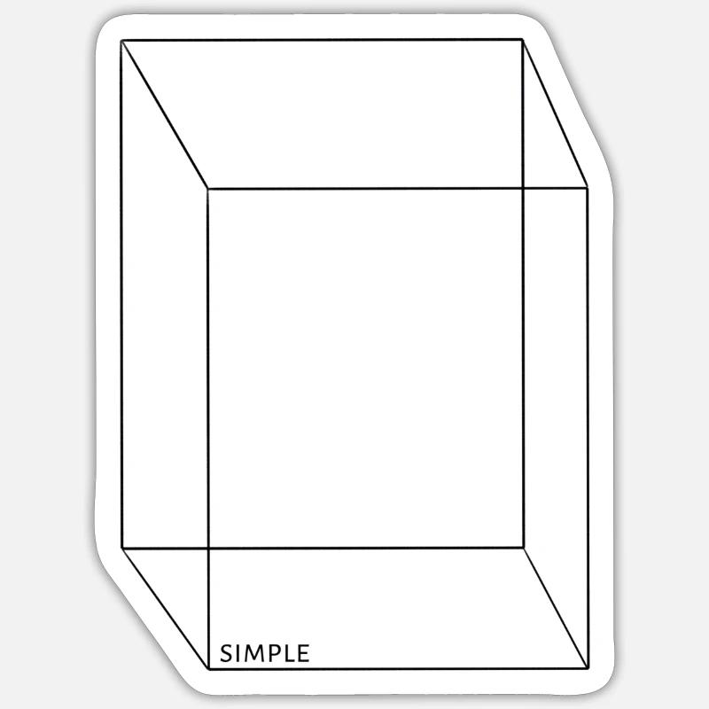 Einfach - Sticker Größe S (10 x 10 cm) - Mattweiß
