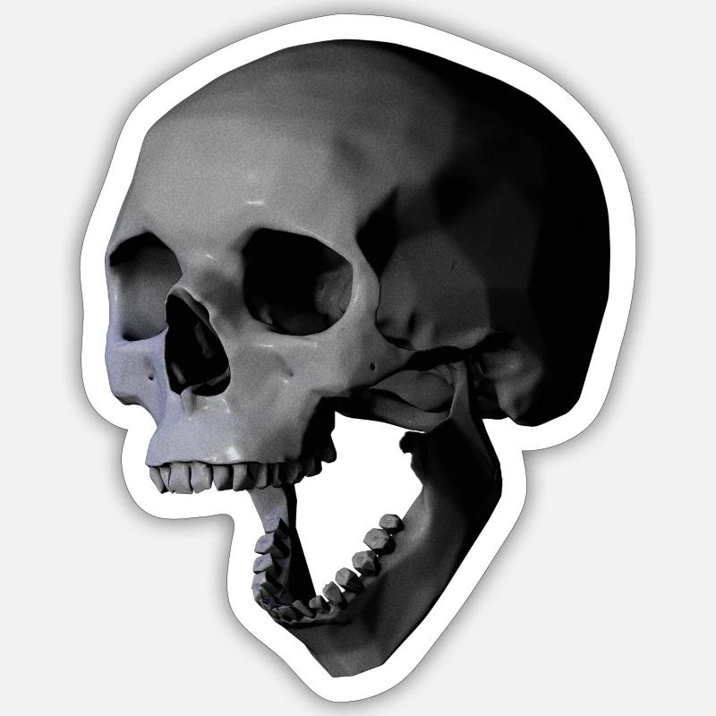 Skull - Sticker size S (10 x 10 cm) - white matte