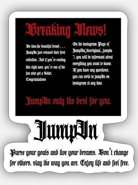 breaking news JumpIn - Sticker Größe S (10 x 10 cm) - Mattweiß