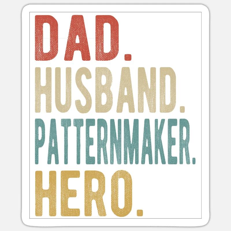 Modellbauer Papa Ehemann Held Sticker Größe S (10 x 10 cm)